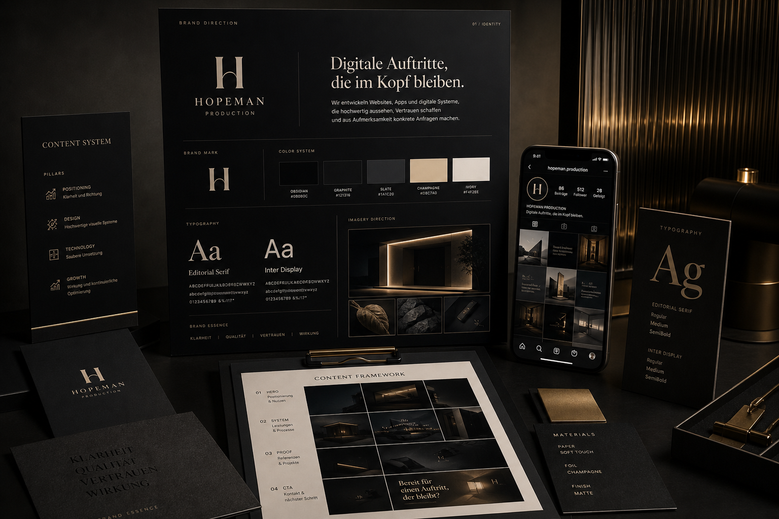 Board für Branding und Social Media
